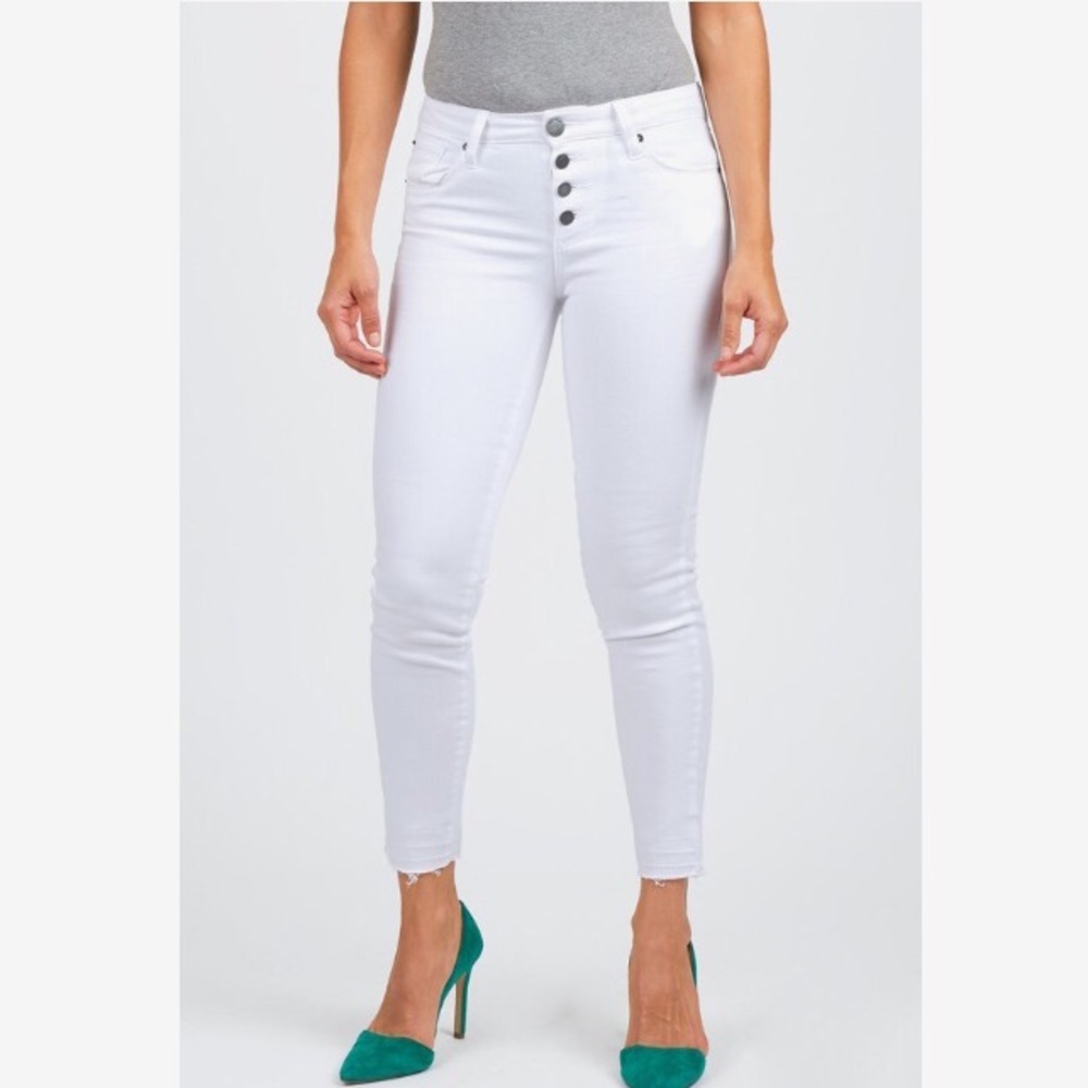 White Emma Ankle Skinny Jeans